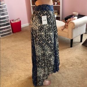 NWT free people blue maxi skirt
